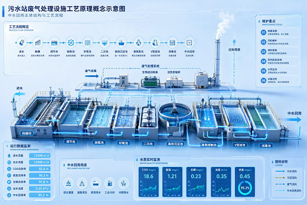 废水废气工艺示意图