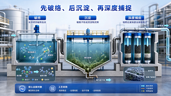 3D污水处理工艺流程图