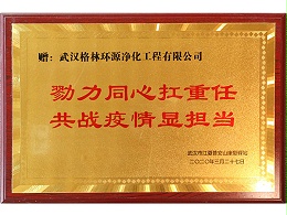格林环源-江夏普安山康复驿站颁发奖牌