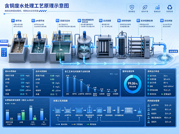 含铜废水处理流程图